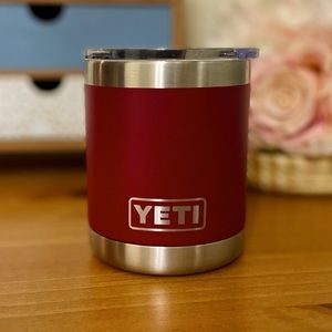 YETI Rambler 10 oz Lowball, Brick Red, Insulated, Stainless Steel w/ Lid NWOT